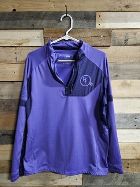 Running Man Purple Women's Athletic Quarter-Zip Pullover